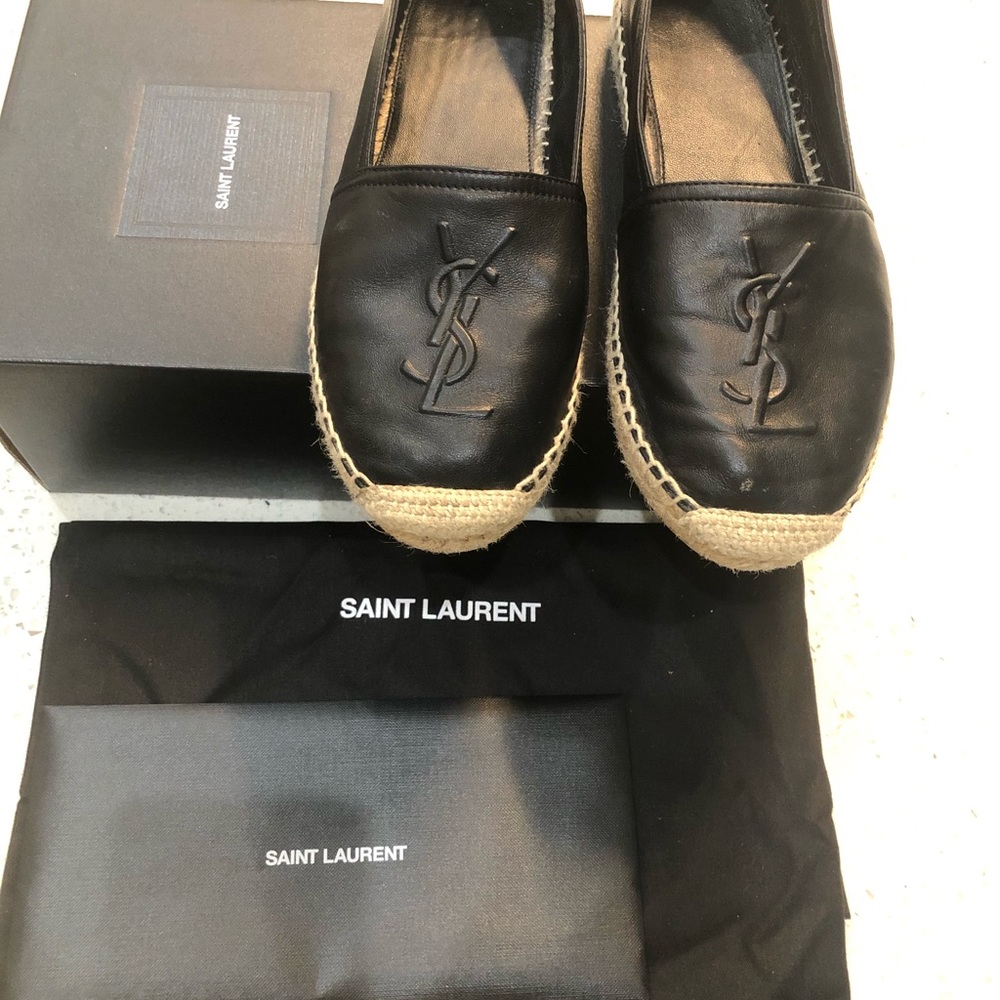 YSL leather espadrilles